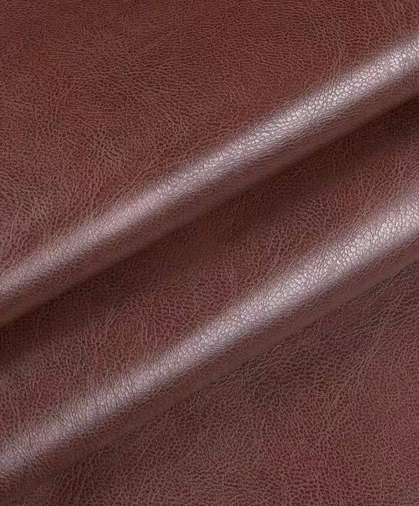 Коричневая износостойкая полиуретановая текстурированная синтетическая ткань из полиуретановой кожи для дивана